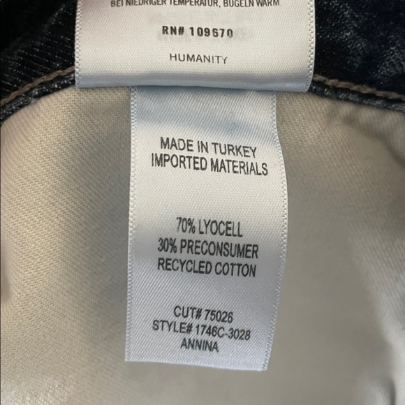 Citizens of Humanity Annina Trouser Jean Women’s Size 30 Westwood Dark Wash NWT - Picture 14 of 14